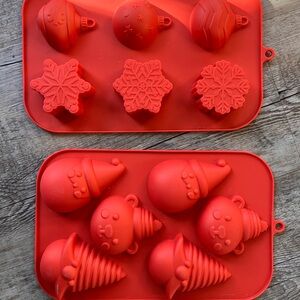 Brand New Red Silicone Holiday Mold Set *Christmas Gift idea*